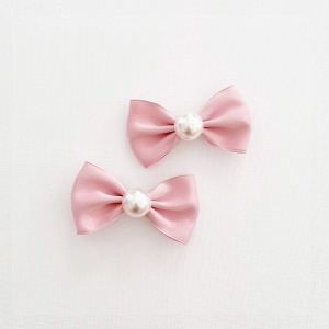 Girl Hair Clip Bow Pearl Pair (GHP9245)